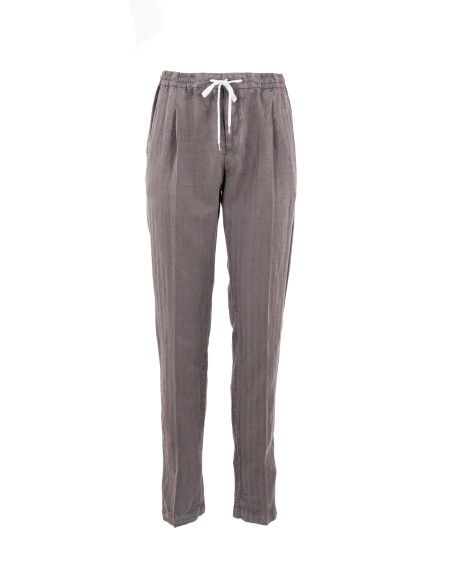 Shop PT01  Pantalone: PT01 pantaloni in misto cotone e lino.
Loose fit.
Vita elasticizzata con coulisse.
Due tasche anteriori a filetto e due posteriori con cerniera.
Composizione: 59% Lyocell, 23% Lino, 18% Cotone.
Made in Italy.. COTTCNZA0CL1-Y177